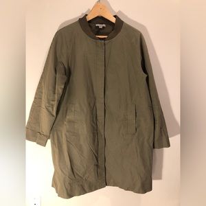 COS olive green coat. Size 10.